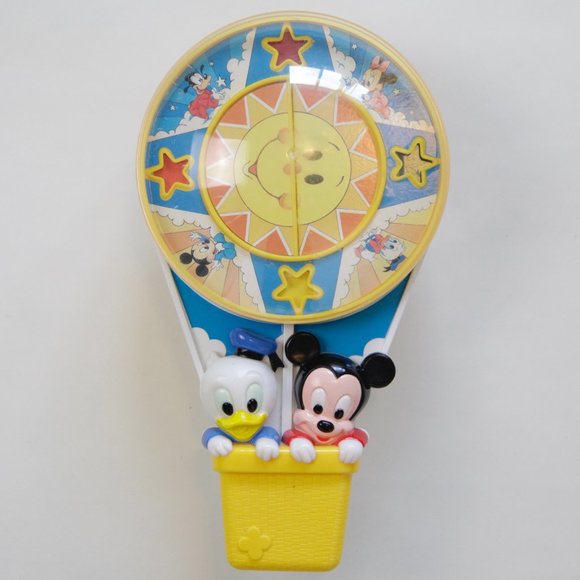 80s Vintage Disney Babies Mickey Musical Crib Toy - Picture 1 of 5